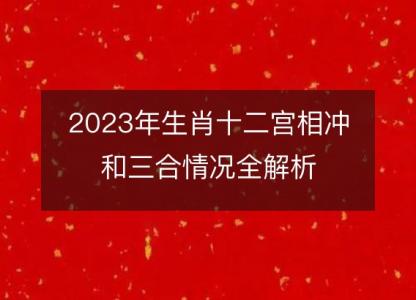 2023年<font color='red'>生肖</font>十二宫相冲和三合情况全解析