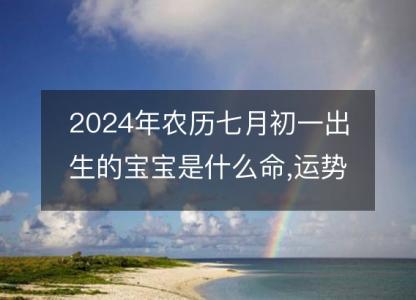 2024年农历七月初一出生的宝宝是什么命,运势,五行,命运<font color='red'>算命</font>