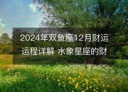 2024年双鱼座12月财运运程详解 水象星座的财务<font color='red'>转机</font>点