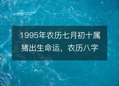 1995年农历七月初十属猪出生命运，农历八字五行缺<font color='red'>不缺</font> 性格特点