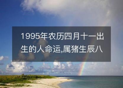 1995年农历四月十一出生的人命运,属猪生辰八字<font color='red'>运势</font> 五行查询
