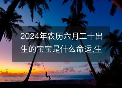 2024年农历六月二十<font color='red'>出生</font>的宝宝是什么命运,生辰八字五行