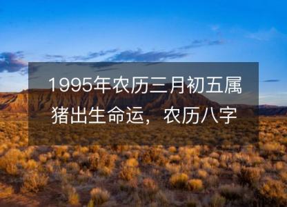 1995年农历三月初五属猪出生命运，农历八字五行缺<font color='red'>不缺</font> 性格特点