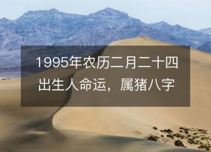 1995年农历二月二十四出<font color='red'>生人</font>命运，属猪八字五行缺什么 性格感情详解