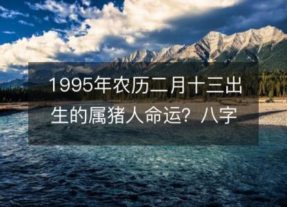 1995年农历二月十三出生的属猪<font color='red'>人命</font>运？八字五行缺什么！性格详解
