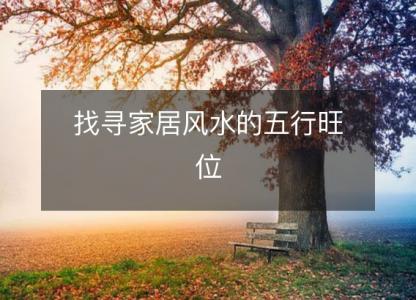 找寻<font color='red'>家居风水</font>的五行旺位